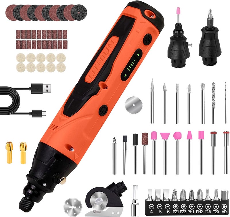 VYRALOFT 4-in-1 Mini Cordless Rotary Tool Set,5-speed USB Charging with 90 Accessories,4V Multi-Purpose Electric Rotary Tool for Sanding,Polishing,Drilling,Etching,Engraving,DIY Crafts - Image 1